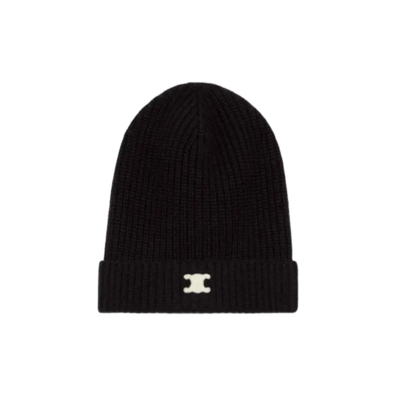 CELINE Triomphe Beanie In Heritage Cashmere-0