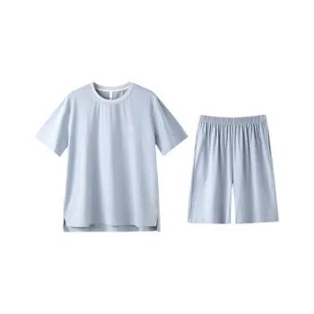 ZAO FU NIAO Pajama Set Men's Aqua Blue