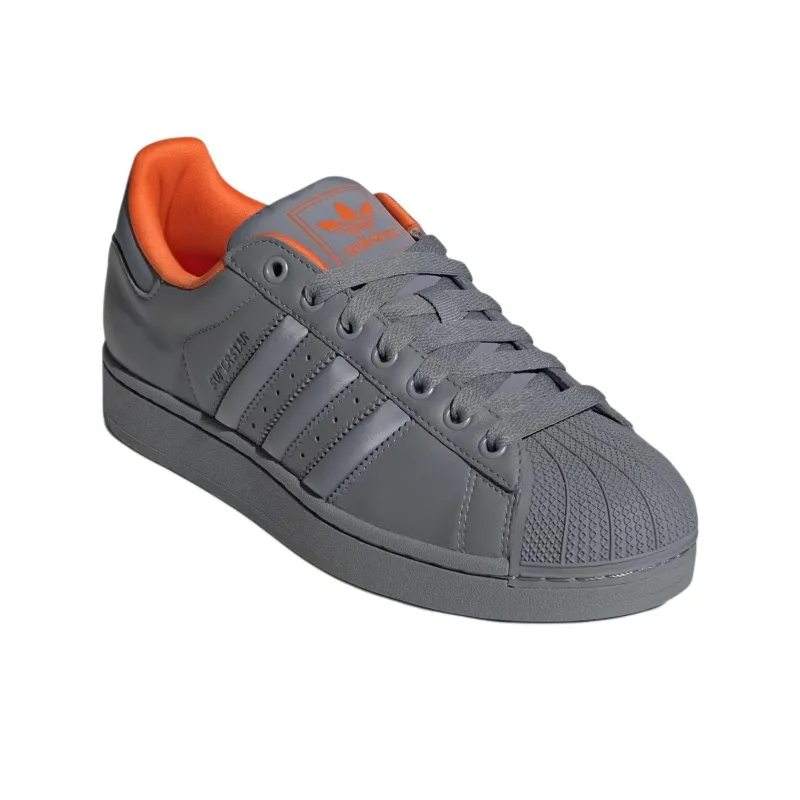 Adidas Originals Superstar 2 Anti Slip Wear Resistant Low Top Skateboard Shoes Unisex Gray-2