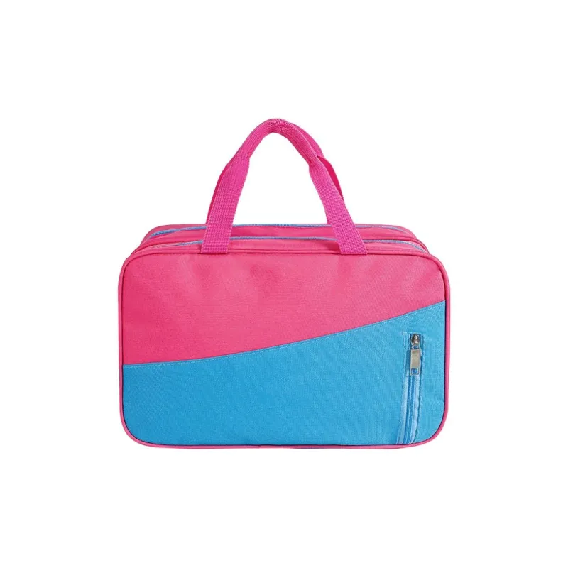 Boniu Polyester Makeup Bag Regular Unisex Green/Pink/Navy Blue-4