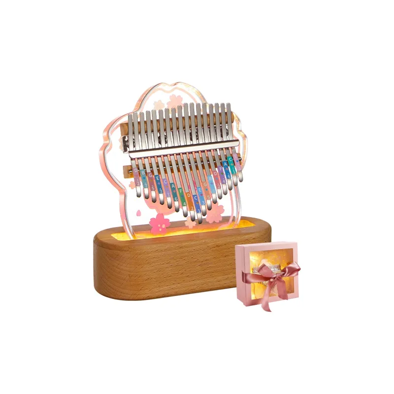 CEGA Acrylic Kalimba Fully Transparent Appearance 17/21 Keys Thumb Piano-5