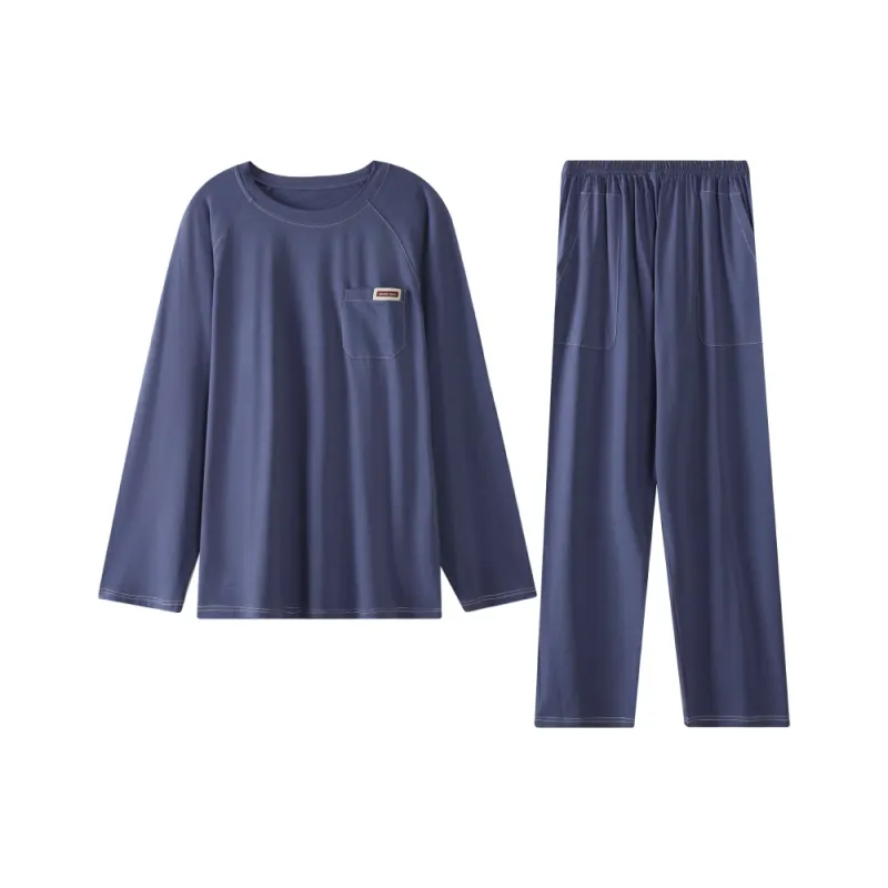 Huggy Kissy Pajama Set Men's Indigo-0