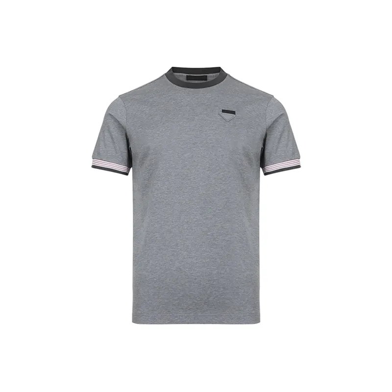 PRADA T-Shirts Men Smoke Gray-0