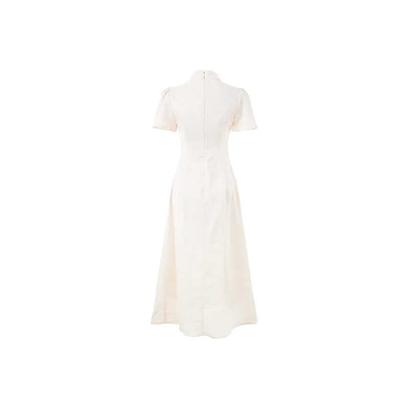 Blovelan Cheongsam Women's Moonlight Apricot; Dress-1