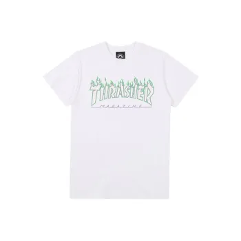 Thrasher SS22 T Shirt US Version Unisex White