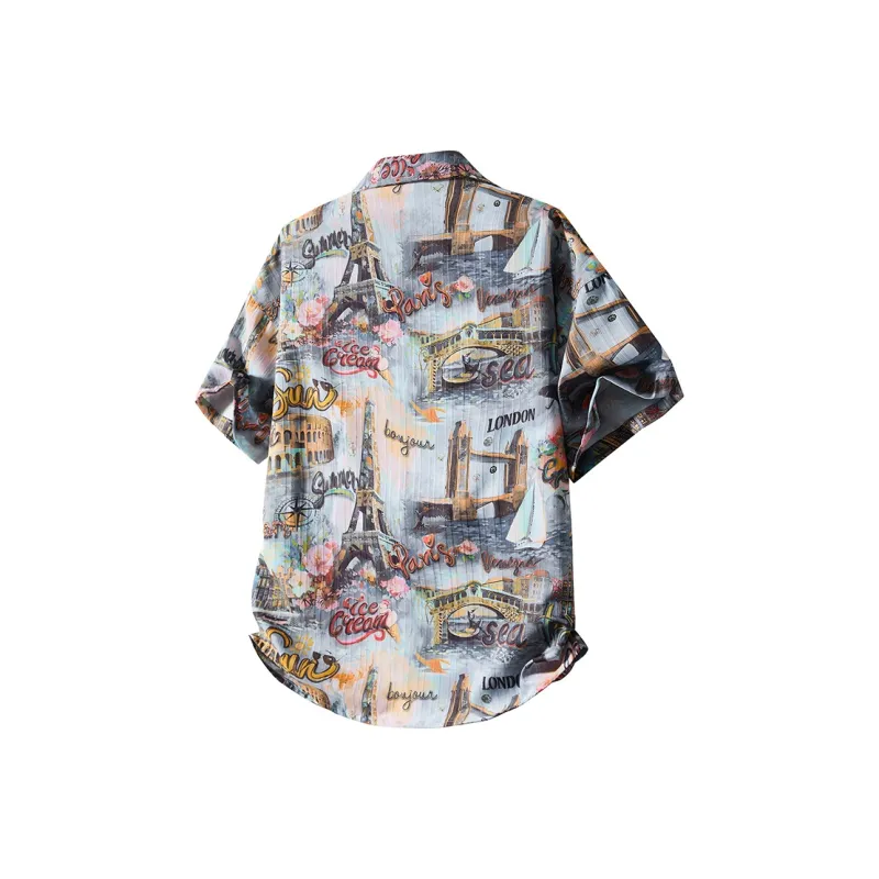 MASGLO Shirts Unisex Paris Blue-1
