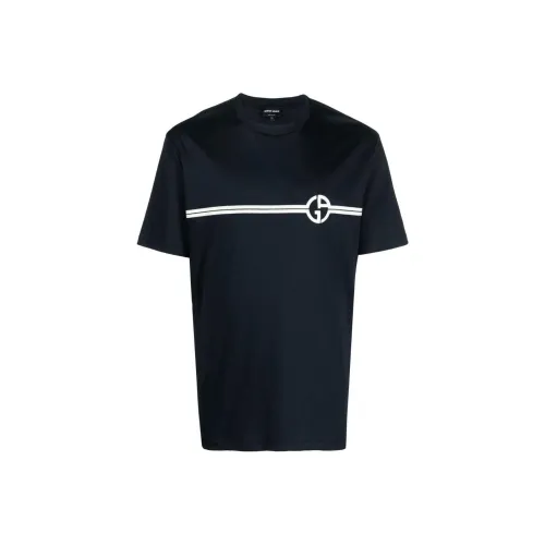 GIORGIO ARMANI T Shirts Men Blue