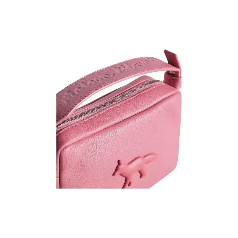 Maison Kitsune Cow Leather One Shoulder Handbag Women's Strawberry-5