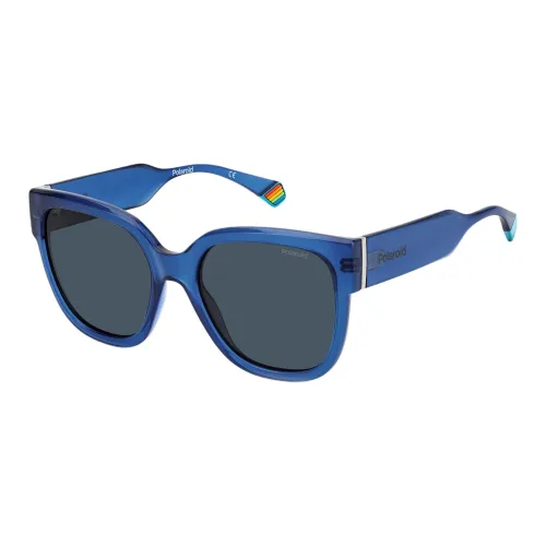 Polaroid Plastic Cat Eye Sunglasses Women's Blue