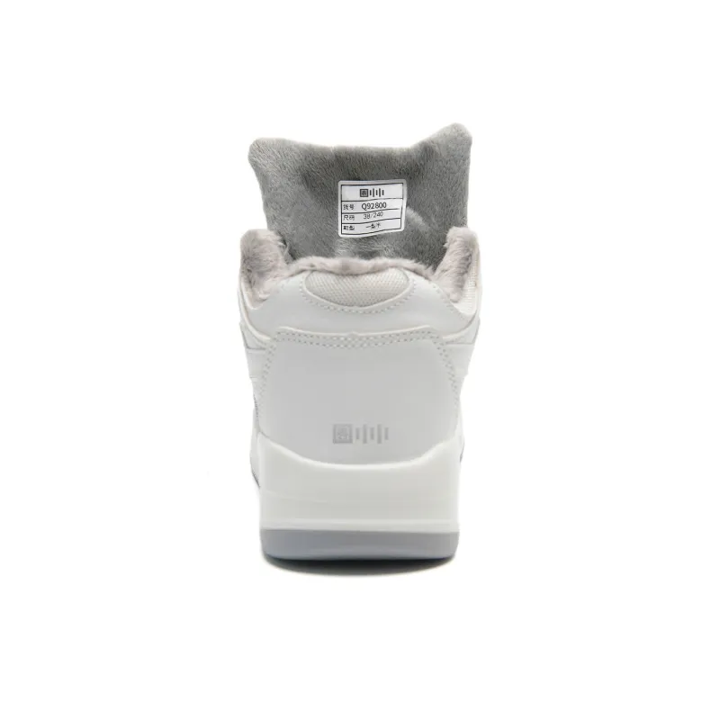 Circle Small Height Increasing Wear Resistant Breathable Slip Resistant Low Top Skateboard Shoes Unisex White-36
