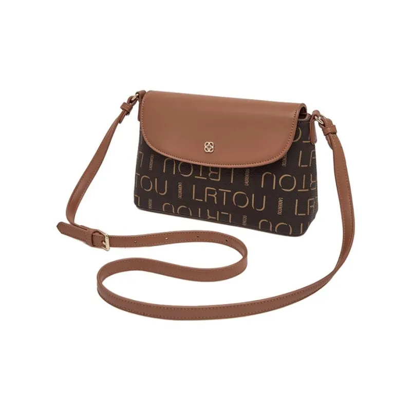 Old Man's Head Synthetic Leather Shoulder Bag Women's Coffee-1
