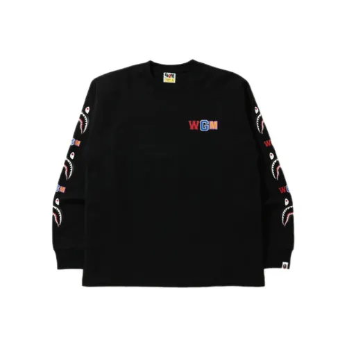 A BATHING APE Wgm Shark Relaxed Fit L/S Tee