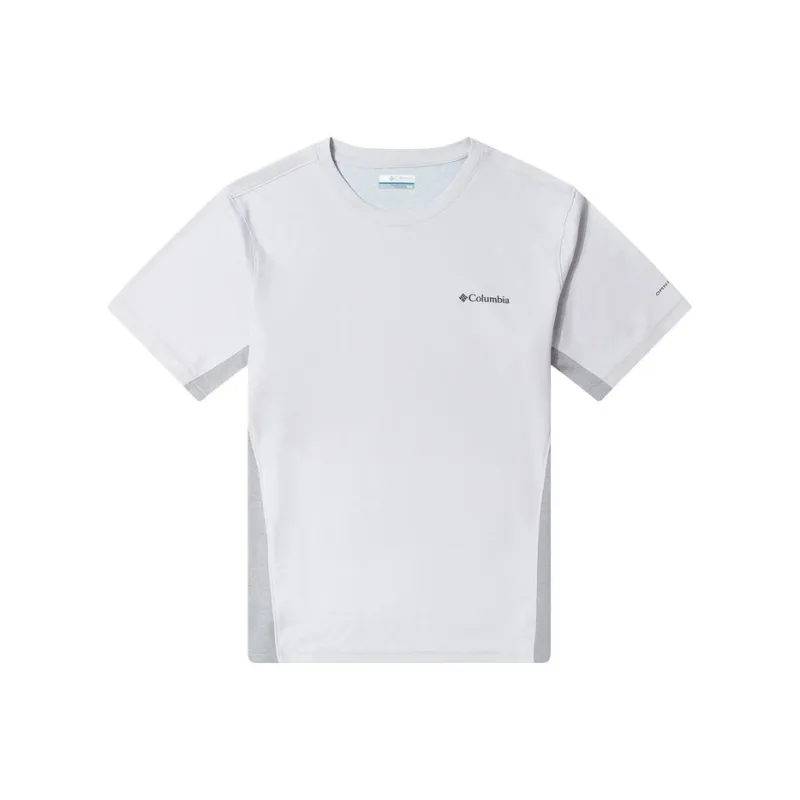 Columbia Crew Neck Fitted Straight Short-Sleeved T-Shirt Men's White-0
