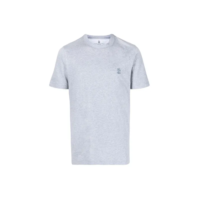 Brunello Cucinelli T Shirts Men Gray-0