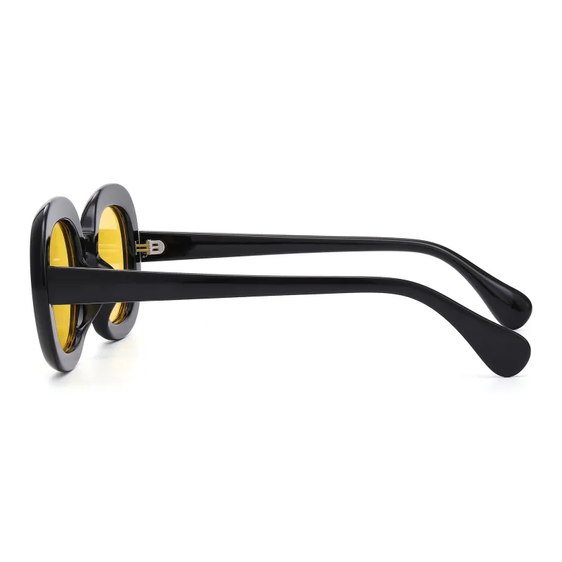 PULAIS TR/Memory Plastic Round Sunglasses Unisex-3
