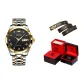 Steel Band Black Dial[Comes with :Red Obsidian Black Diamond Gift Box+Brand Belt]