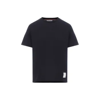 THOM BROWNE Logo Patch Crewneck T Shirt