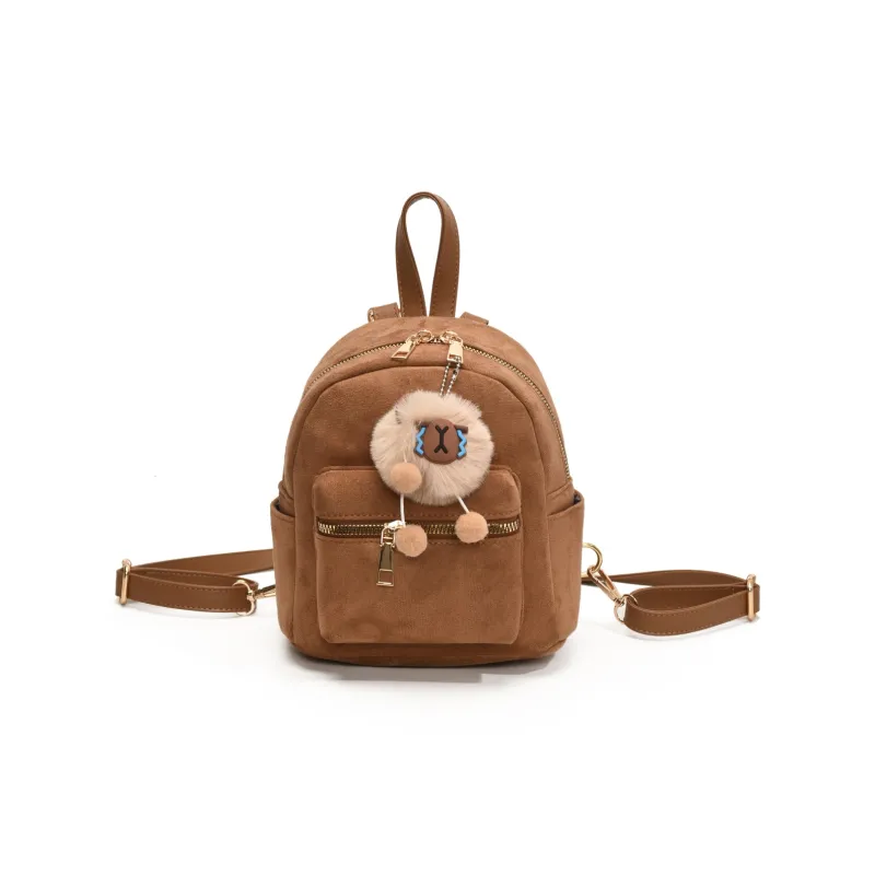 HCXK PU Backpack Women's Gray/Black/Pink/Brown/Coffee-16