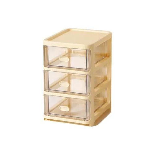JIAOXUEFEI Cream Style Desktop Drawer Storage Box For Kids' Stationery And Pens Desk Organizer For Students