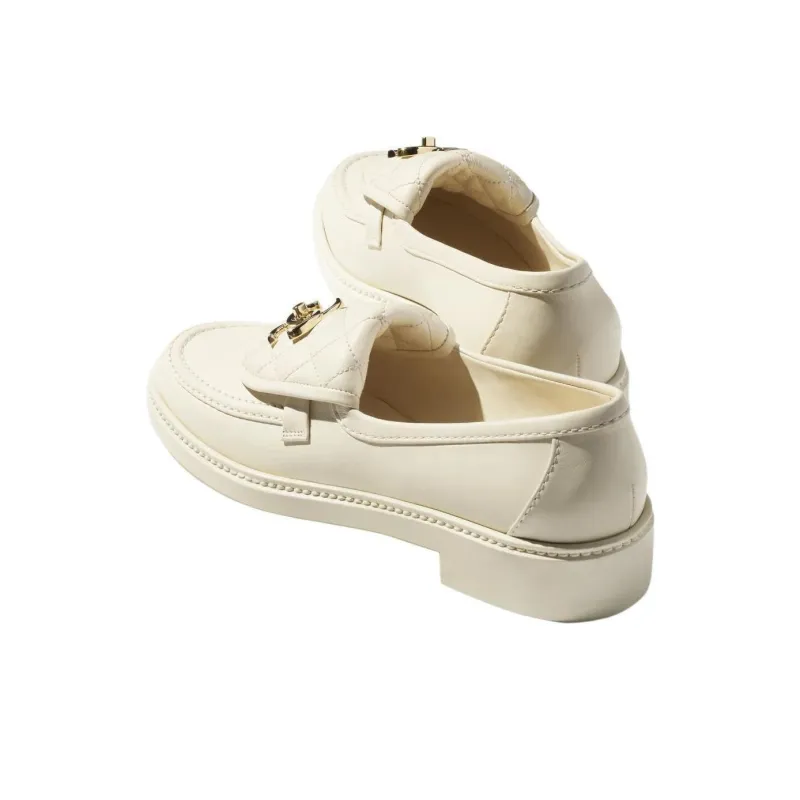 CHANEL 25S Loafers Women's Ivory White-3