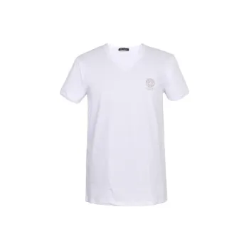 VERSACE Medusa print V neck T shirt
