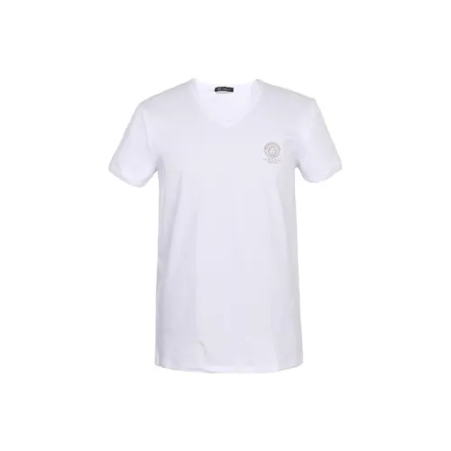 VERSACE Medusa print V neck T shirt