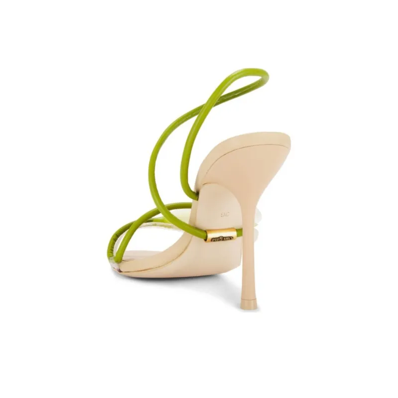 CULT GAIA Cassidy One Strap Sandals 10.8cm Women's Green-3