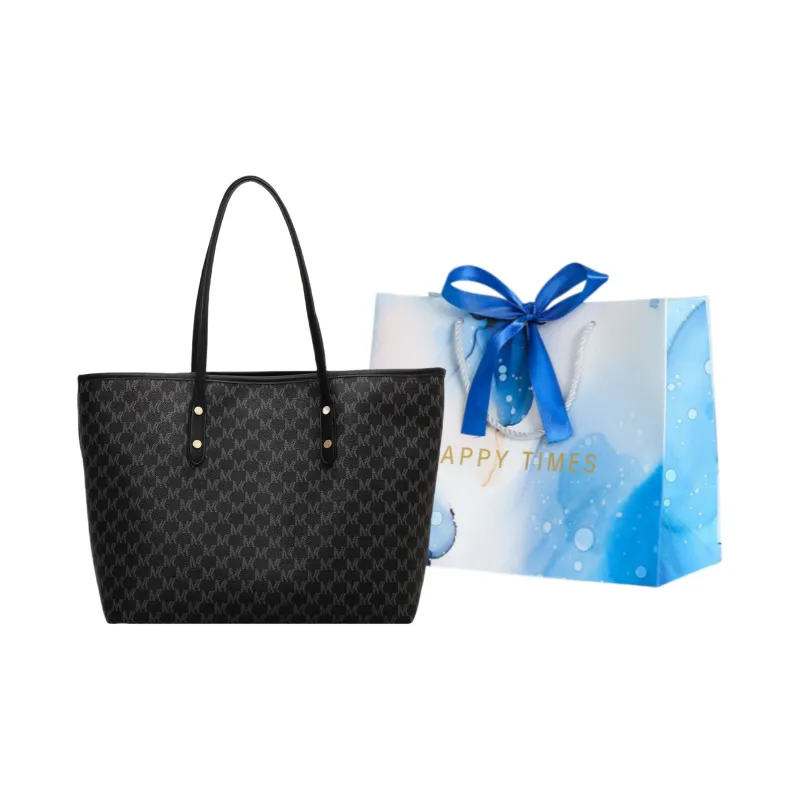 ROUNDOT PU Shoulder Bag Tote Regular Women's Ecru/Coffee/Black-14