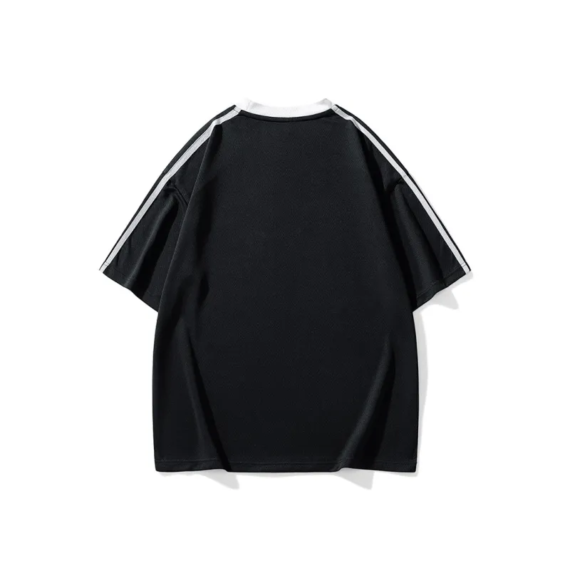 Caramella Drop Shoulder Sleeve T Shirt Unisex Black-1