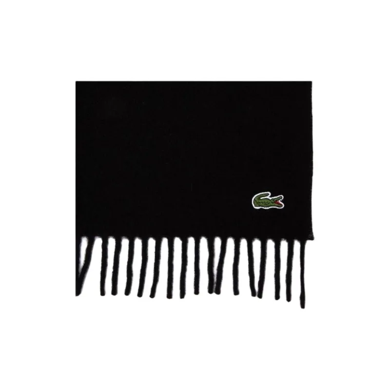 LACOSTE Knit Scarves Men's Black-3