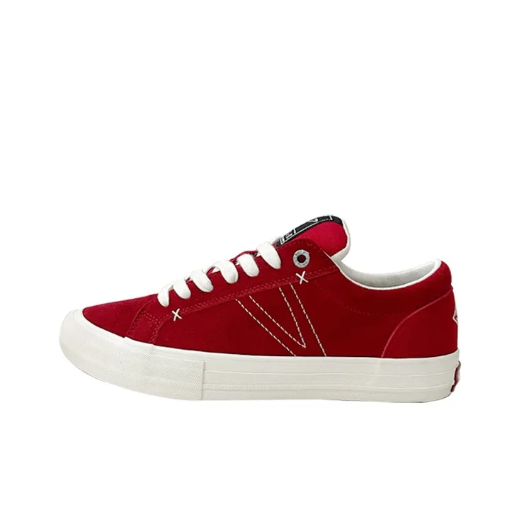X JIMSUN Coverage Cushioning Balance Low Top Skateboard Shoes Unisex Red White-0