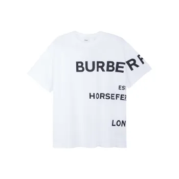 Burberry Men Horseferry Print T shirt White/Black
