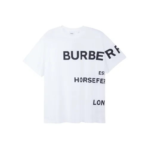 Burberry Men Horseferry Print T shirt White/Black