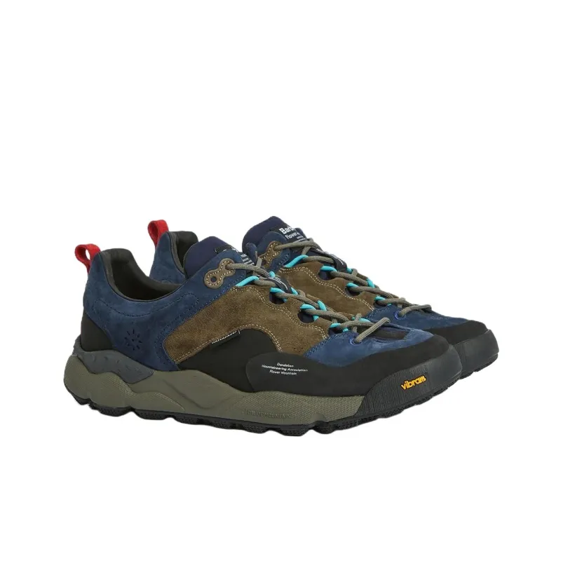 FLOWER MOUNTAIN x BARBOUR Back Country Uni Low Top Casual Shoes Unisex Marine Blue-2