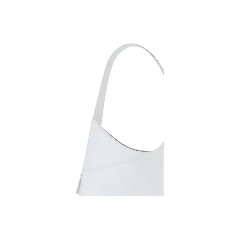 APEDE MOD Twist Cow Leather Tote Bag, Shopping Bag, Shoulder Bag Large Size Women's White-1