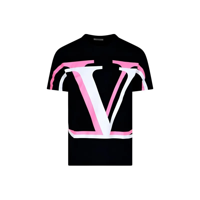 Valentino T-Shirts Men Black Pink-0