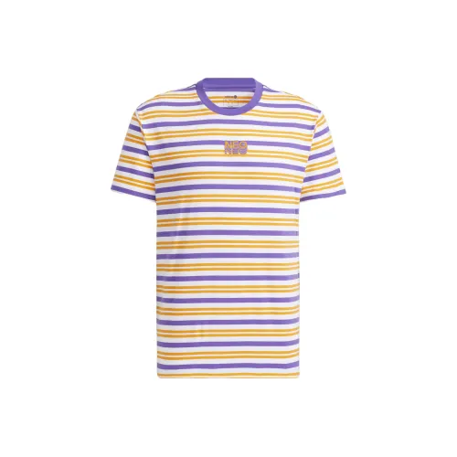 Adidas Neo SS22 Regular T Shirt Unisex Purple Yellow White Multicolor