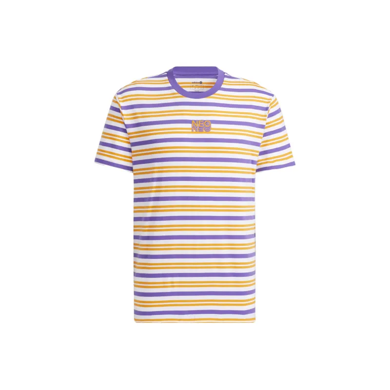 Adidas Neo SS22 T Shirt Unisex Purple Yellow White Multicolor-0