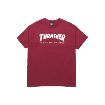 Thrasher T Shirt US Version Unisex Burgundy