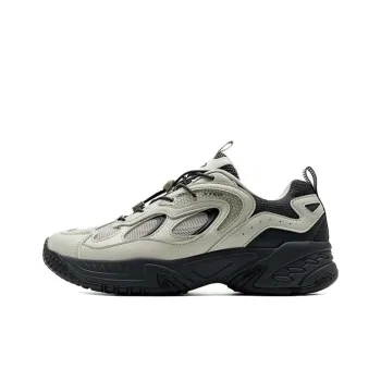 XTEP Lightweight Moisture Wicking Low Top Chunky Sneakers Men's Gray Black