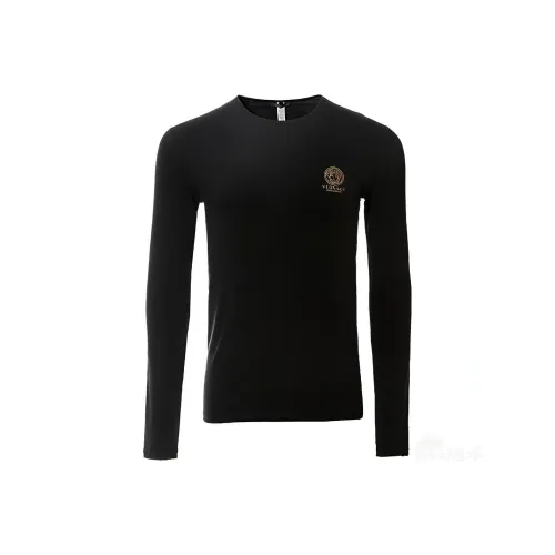 VERSACE Logo print Long sleeve T shirt