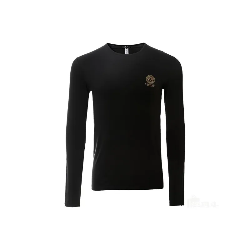 VERSACE Logo print Long sleeve T shirt-0