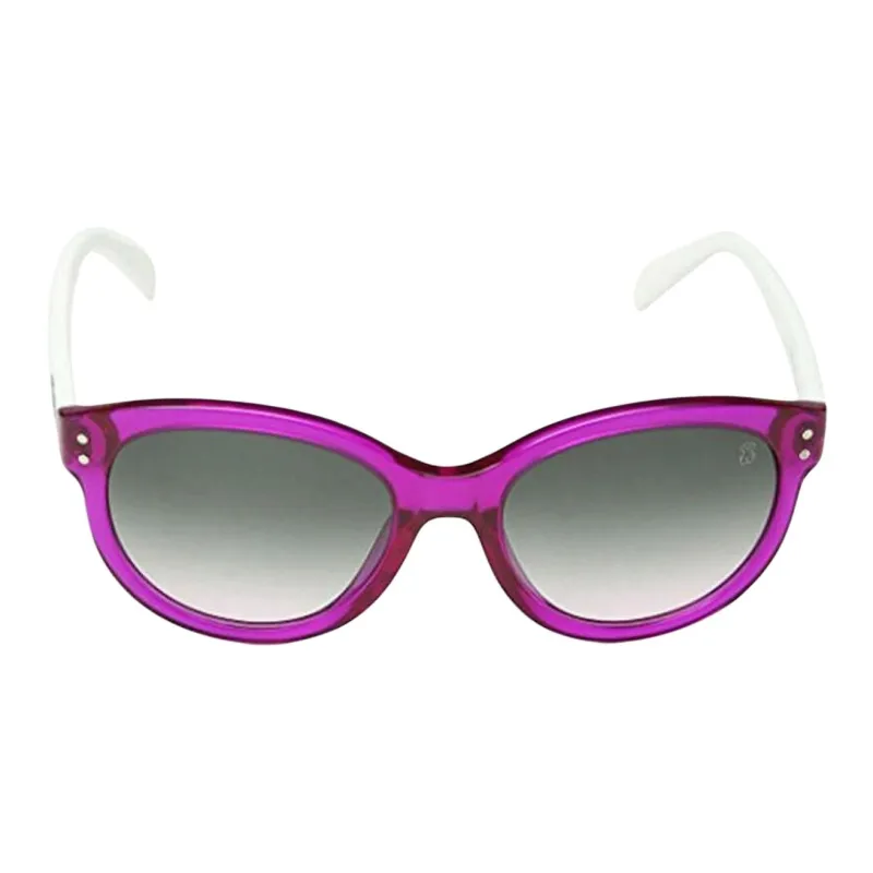 TAOSIXIONG Acetate Round Sunglasses Women's Pink-1