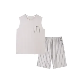 MIIOW Cool One Summer Series Pajama Set Men's Light Gray