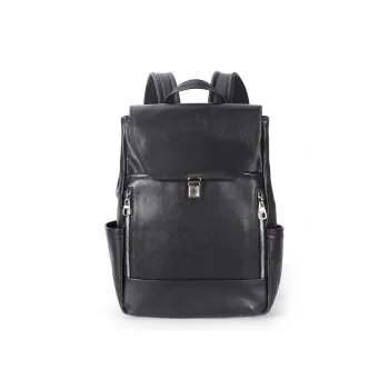 LARTIGENT Cow Leather Backpack Men's Black