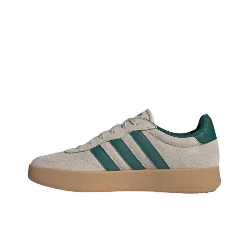 Adidas BARREDA Abrasion Resistant Low Top Skateboard Shoes Unisex Brown Green Yellow-1