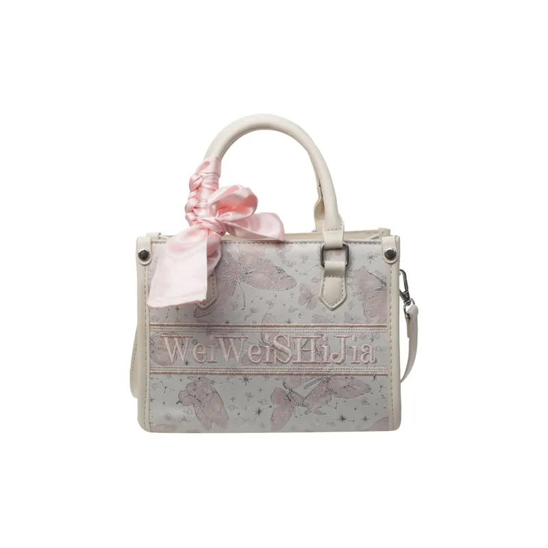 Meow In The Grass Fabric Crossbody Handbags Women's Multicolor-0