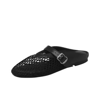 Hongyanglin Slip Resistant Wrap toe Slippers Women's Black