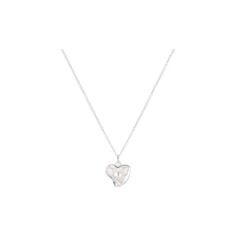 Heart Grass S925 Silver Necklaces Women's-0