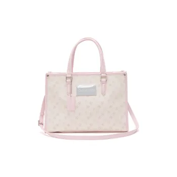 BONSAI STUDIO Microfiber Synthetic Leather One Shoulder Bag, Tote Bag, Shopping Bag, Handbag Regular Women's Blue/Pink
